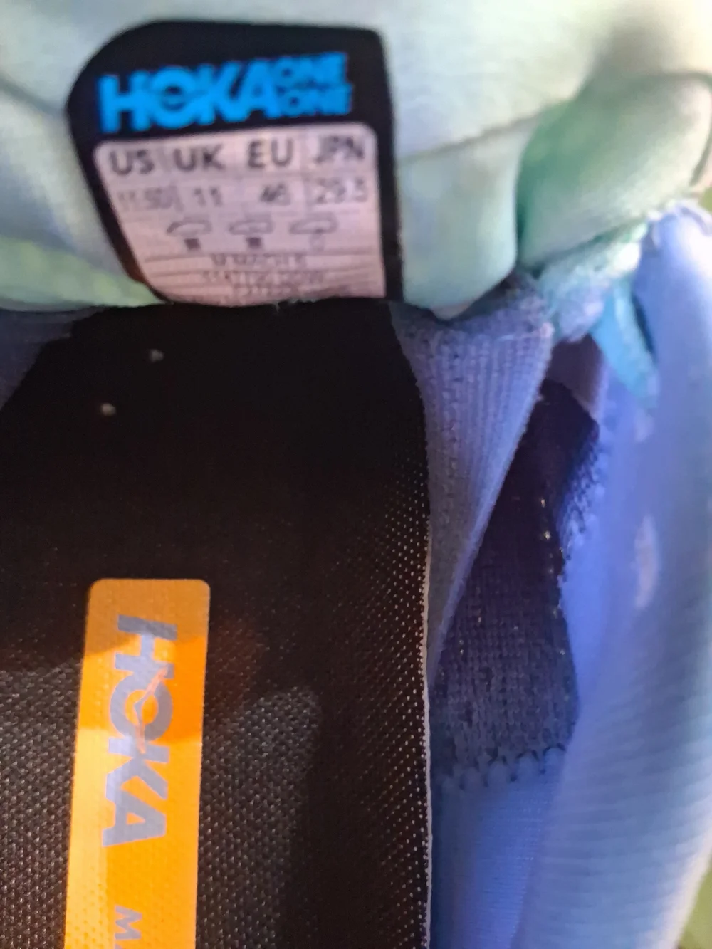 Hoka One One Blue and Teal Running Shoes